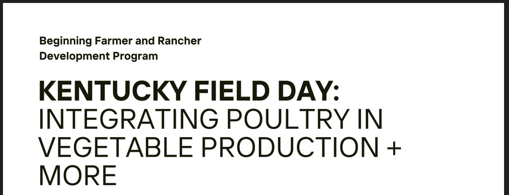 KY Poultry Field Day
